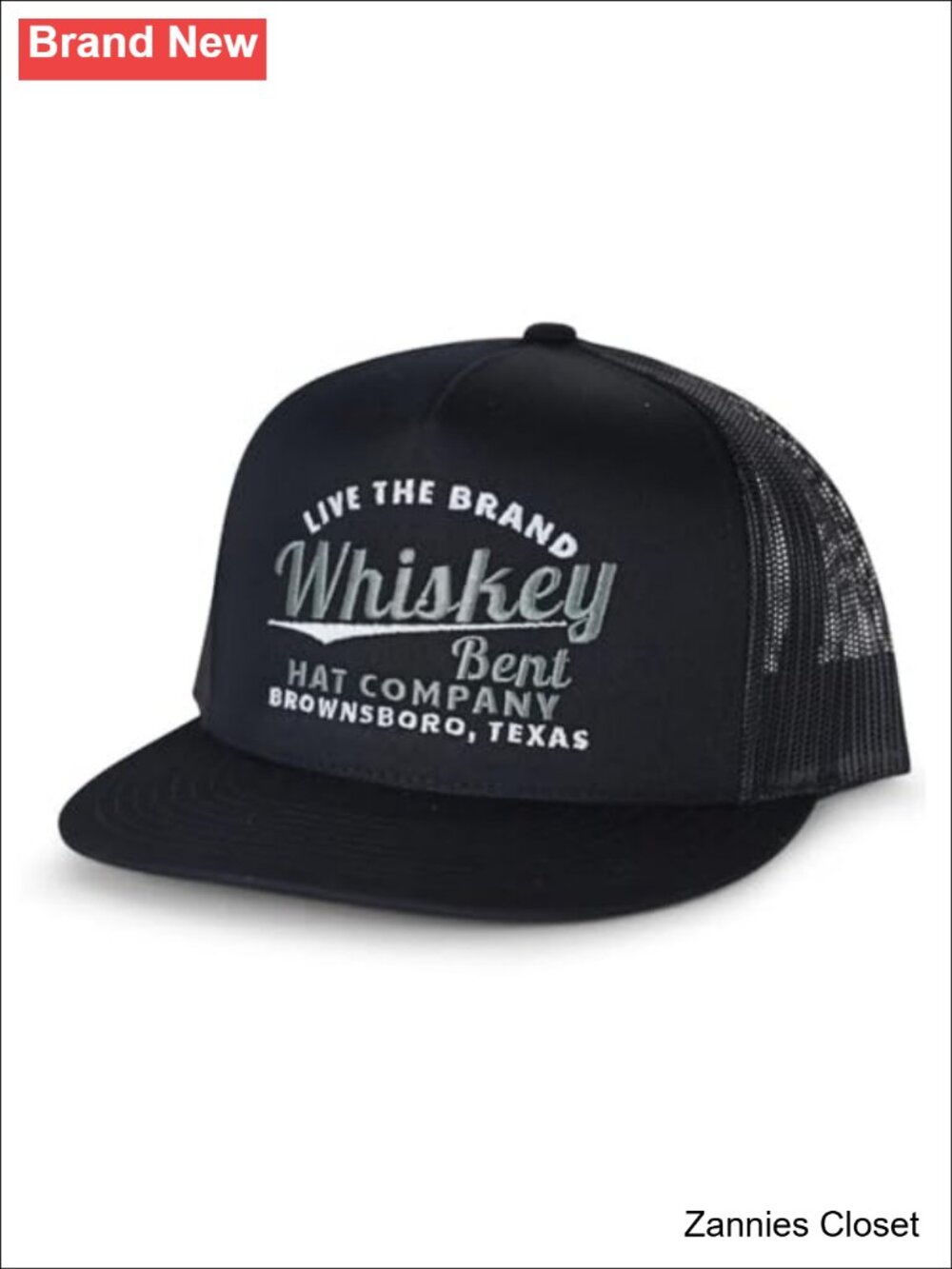 🤠 Whiskey Bent Hat Co Snapback Flat Bill Baseball Cap Western